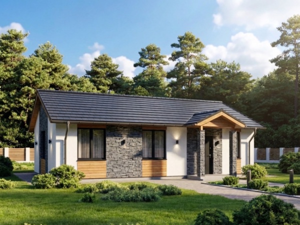 Проект каркасного дома КД-81-3 площадью 81 м² в стиле классика