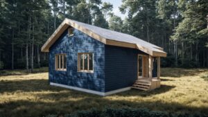 Lagom 24 проект каркасного дома 8х8 с 2 спальнями