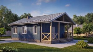 lagom 33 проект каркасного дома 10х8 с 2 спальнями