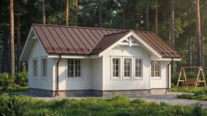 lagom 36 американский стиль проект каркасного дома 10х8 с 2 спальнями