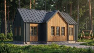 lagom 36 барнхаус проект каркасного дома 10х8 с 2 спальнями