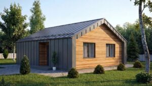 lagom 37 барнхаус проект каркасного дома 9х8 с 2 спальнями