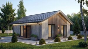 lagom 37 неоклассика проект каркасного дома 9х8 с 2 спальнями