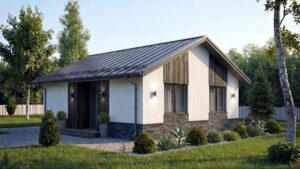 lagom 37 польский стиль проект каркасного дома 9х8 с 2 спальнями