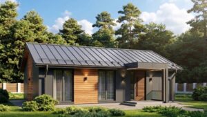 lagom 38 классический проект каркасного дома 12х8 с 3 спальнями