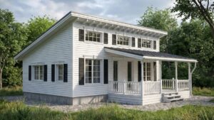 lagom 39 американский стиль проект каркасного дома 10х10 с 2 спальнями