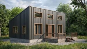 lagom 39 барнхаус проект каркасного дома 10х10 с 2 спальнями