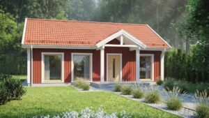 lagom 41 шведский стиль проект каркасного дома 12х9 с 3 спальнями