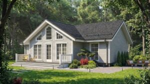 lagom 42 американский стиль проект каркасного дома 15х11 с 2 спальнями