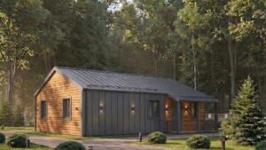 lagom 43 барнхаус проект каркасного дома 13х10 с 4 спальнями