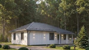 lagom 43 скандинавский стиль проект каркасного дома 13х10 с 4 спальнями