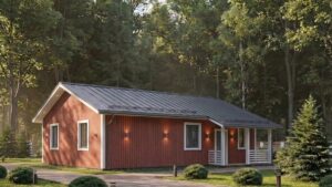 lagom 43 шведский стиль проект каркасного дома 13х10 с 4 спальнями