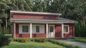 lagom 44 скандинавский стиль проект каркасного дома 12х9 с 3 спальнями