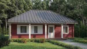 lagom 44 скандинавский стиль проект каркасного дома 12х9 с 3 спальнями