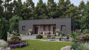 lagom 46 барнхаус проект каркасного дома 17х10 с 5 спальнями