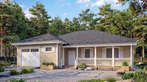 lagom 47 американский стиль проект каркасного дома 17х15 с 3 спальнями