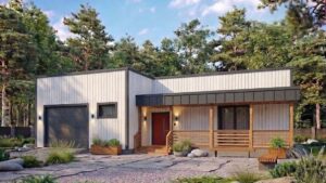 lagom 47 скандинавский стиль проект каркасного дома 17х15 с 3 спальнями