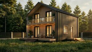 Barn 9 проект каркасного дома 11х8 с 3 спальнями