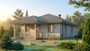 lagom 31 проект каркасного дома 13х8 с 3 спальнями